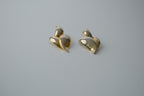 Vintage Gold Bubble Leaf Earrings