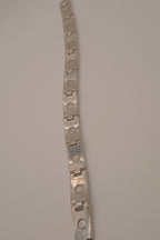 Two-tone dolphin design link bracelet