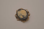 Vintage double-portrait Cameo profile brooch
