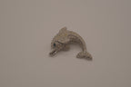 Vintage crystal dolphin brooch