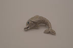Vintage crystal dolphin brooch