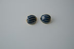 Vintage Napier Blue Enamel Dome Earrings