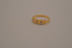 Victorian-style gold tone trilogy ring