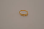 Victorian-style gold tone trilogy ring