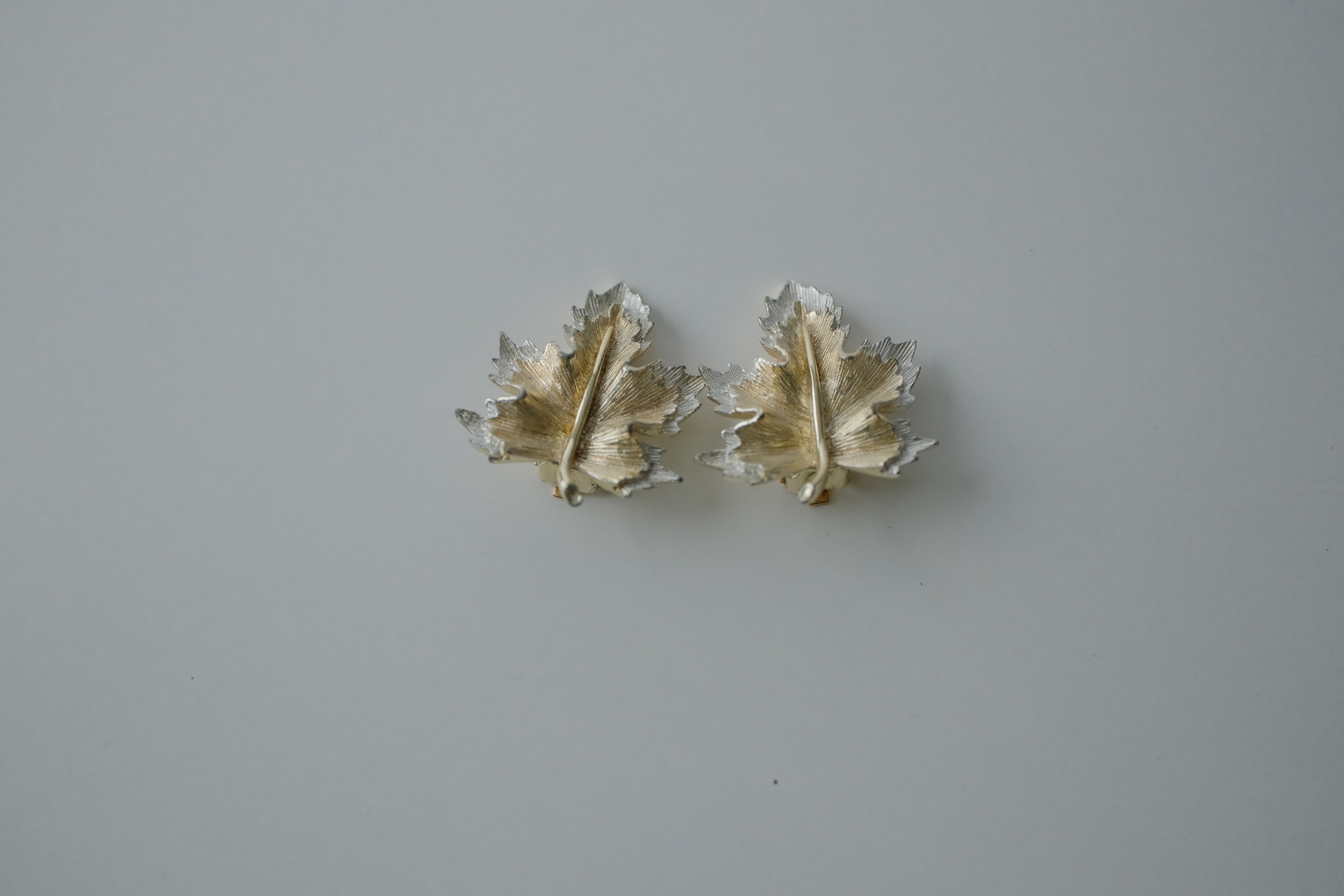 Vintage Sarah Coventry Two-Tone Leaf Earrings