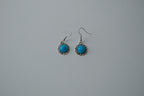Vintage Silver Tone Turqouise Earrings