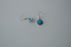 Vintage Silver Tone Turqouise Earrings