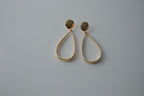 Vintage Gold Tone Teardrop Earrings