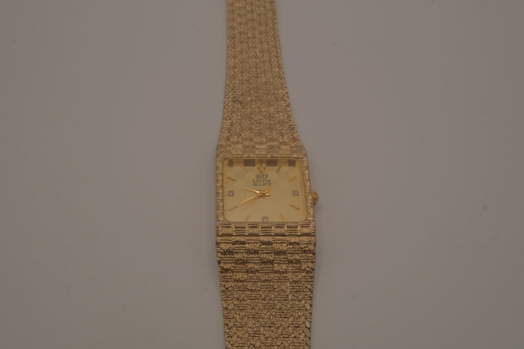Vintage Geneve Gold quartz dress watch