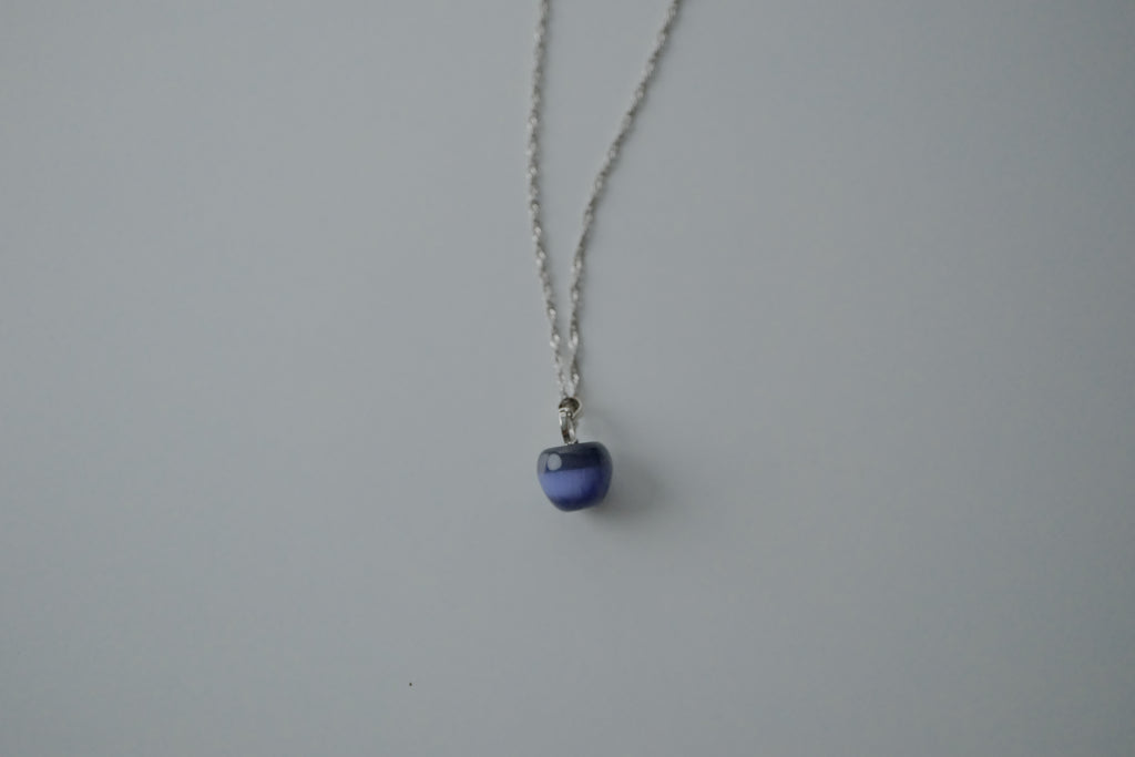 Sterling Silver Apple Stone Necklace