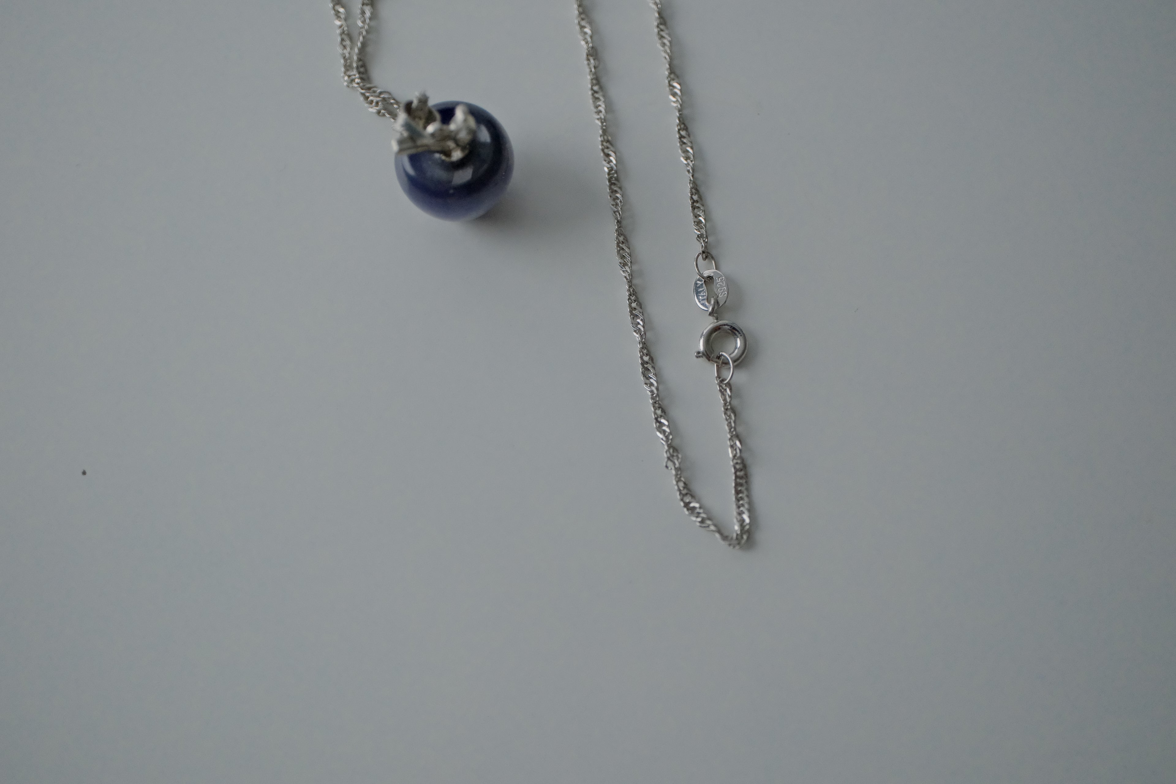 Sterling Silver Apple Stone Necklace