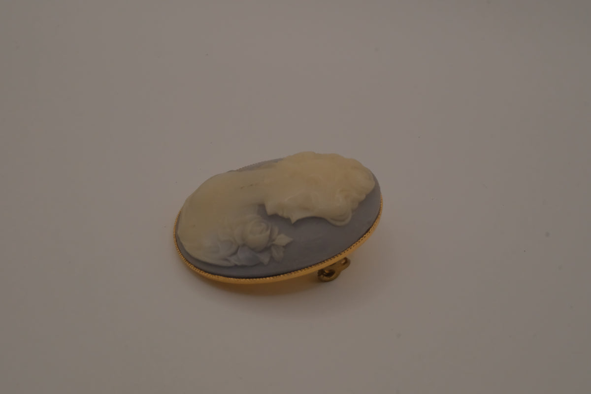 Vintage Agate Cameo brooch