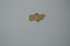 Puppy with Stocking Enamel Brooch