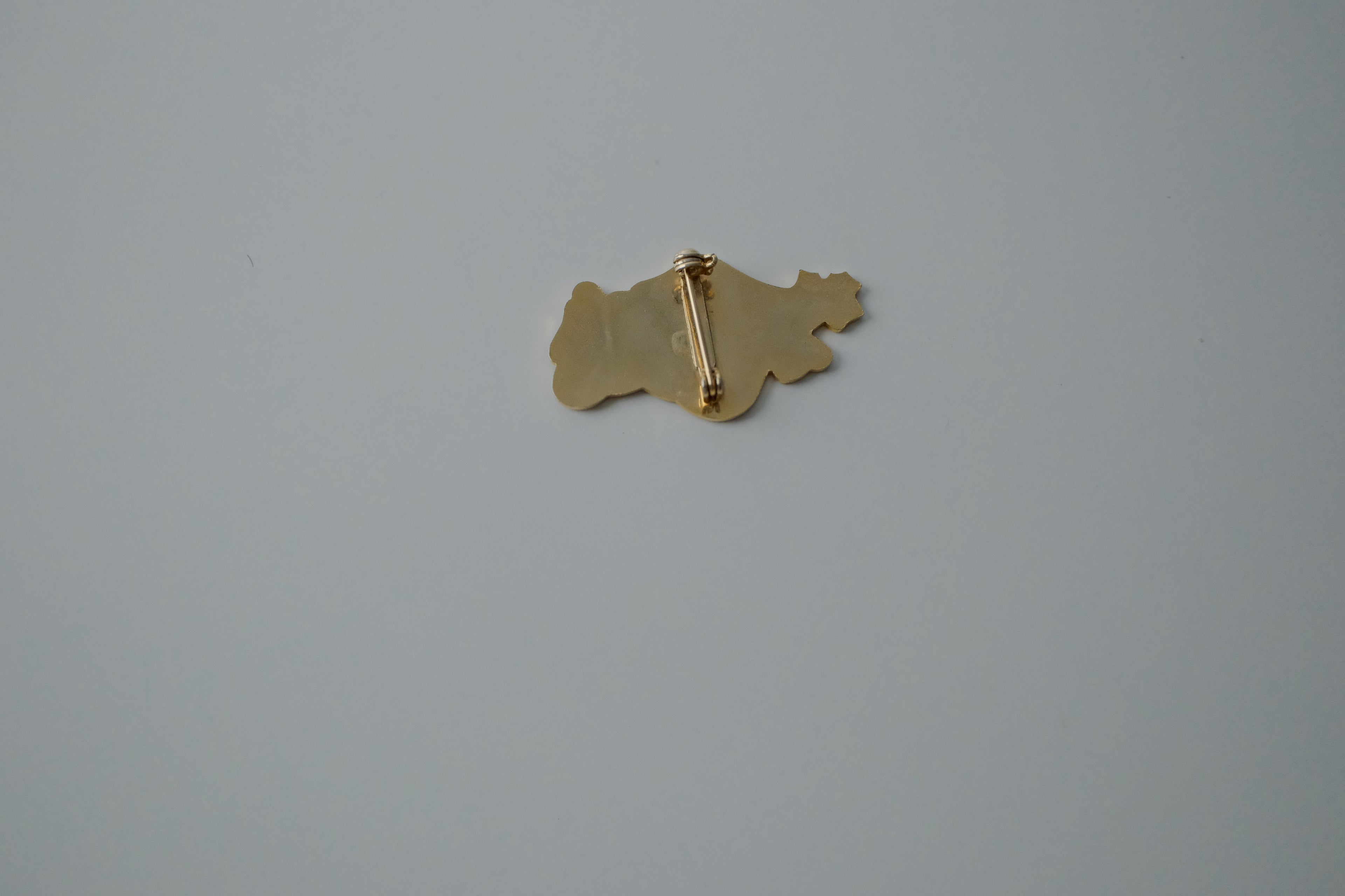 Puppy with Stocking Enamel Brooch