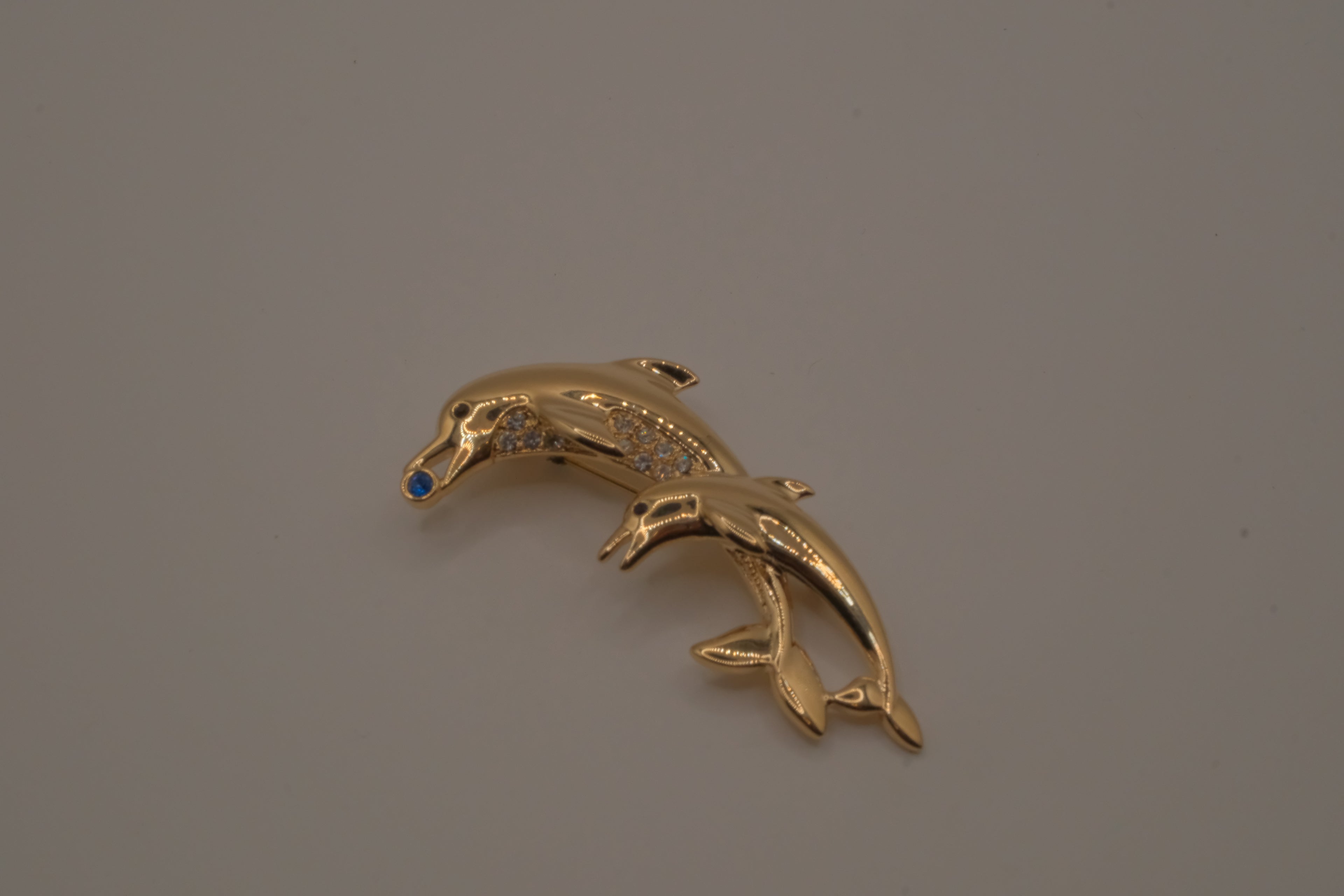 Vintage BJ (Beatrix Jewelry) leaping dolphins brooch