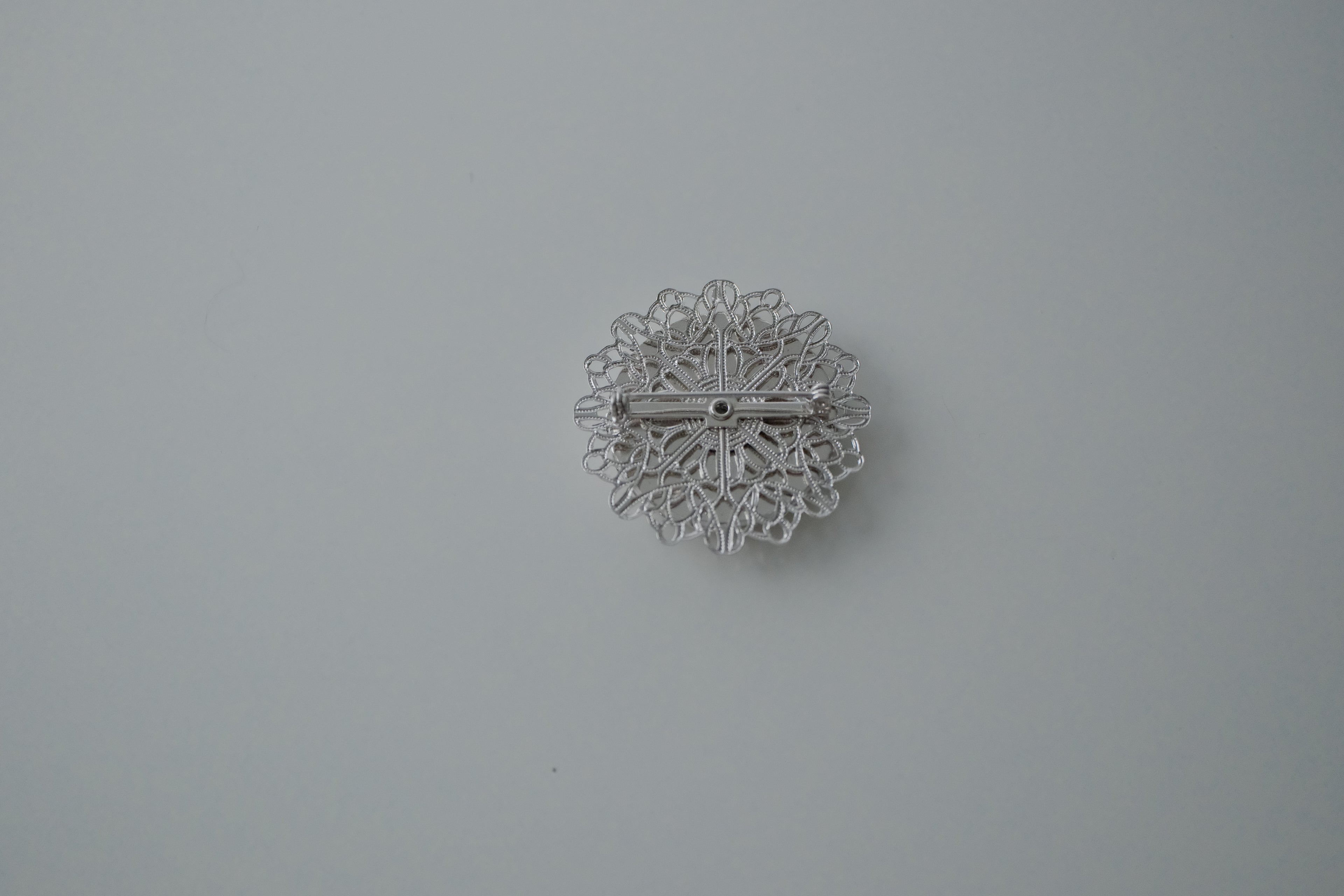 Vintage Wildflower Painted Brooch