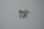 Vintage Silver Rhinestone Bow Brooch