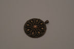 Vintage bronze-tone openwork filigree medallion pendant