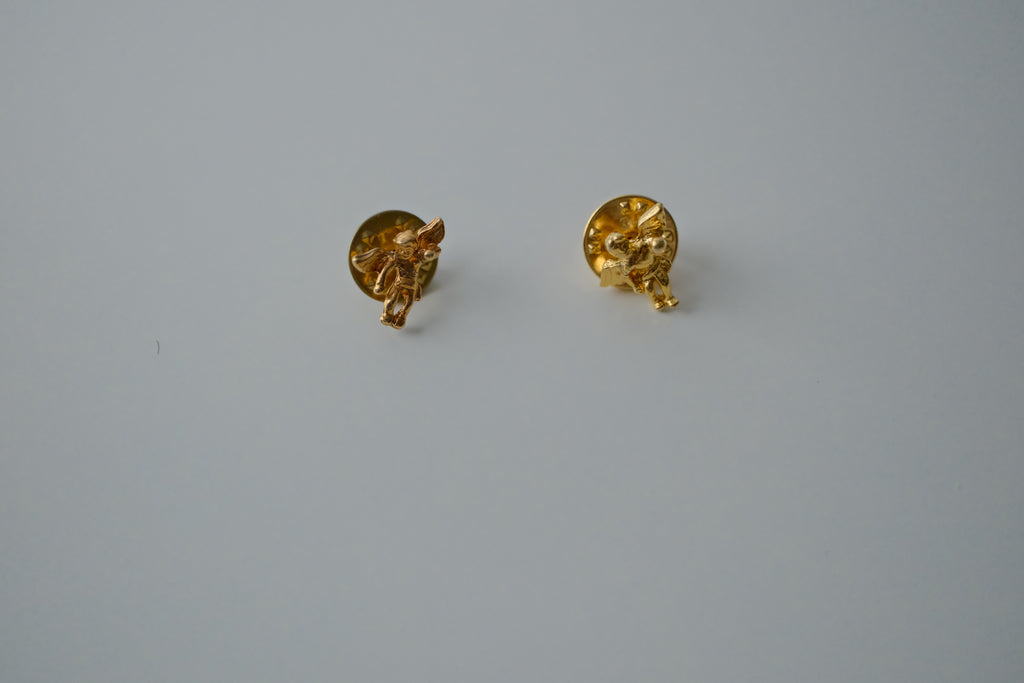 Vintage Angel Gold Tone Lapel
