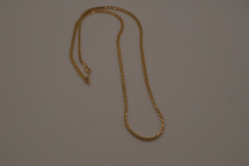14K GP flat chain necklace