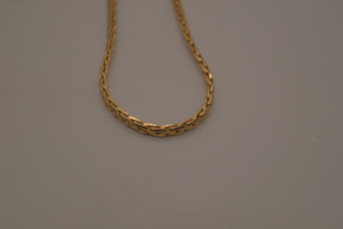 14K GP flat chain necklace