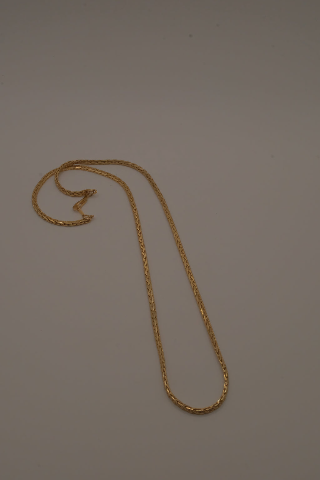 14K GP flat chain necklace