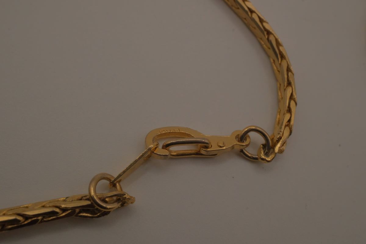 14K GP flat chain necklace