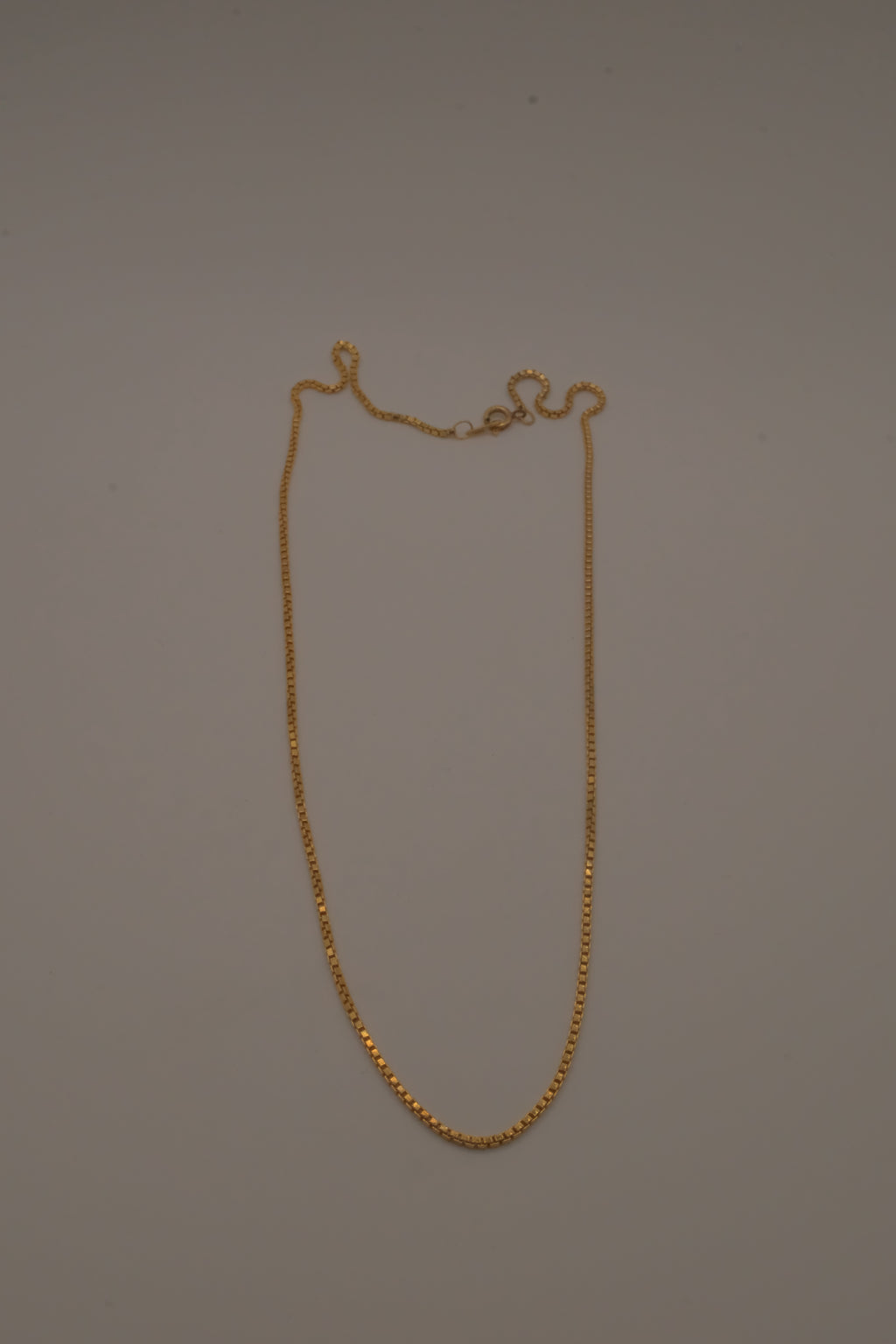 14K GP flat chain necklace