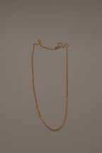 14K GP flat chain necklace