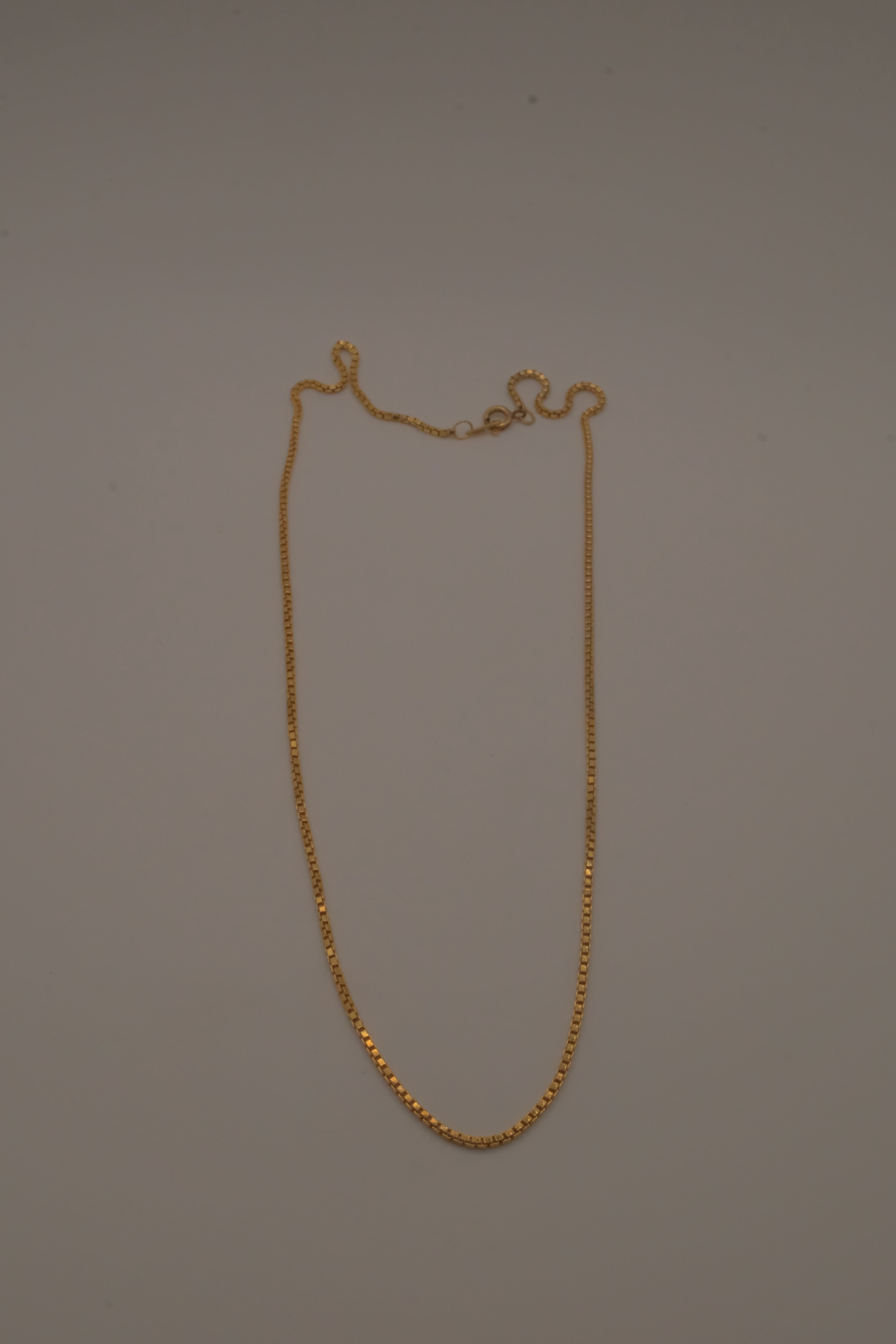 14K GP flat chain necklace