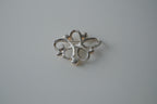 Vintage Knotted Pearl and Rhinestone Brooch
