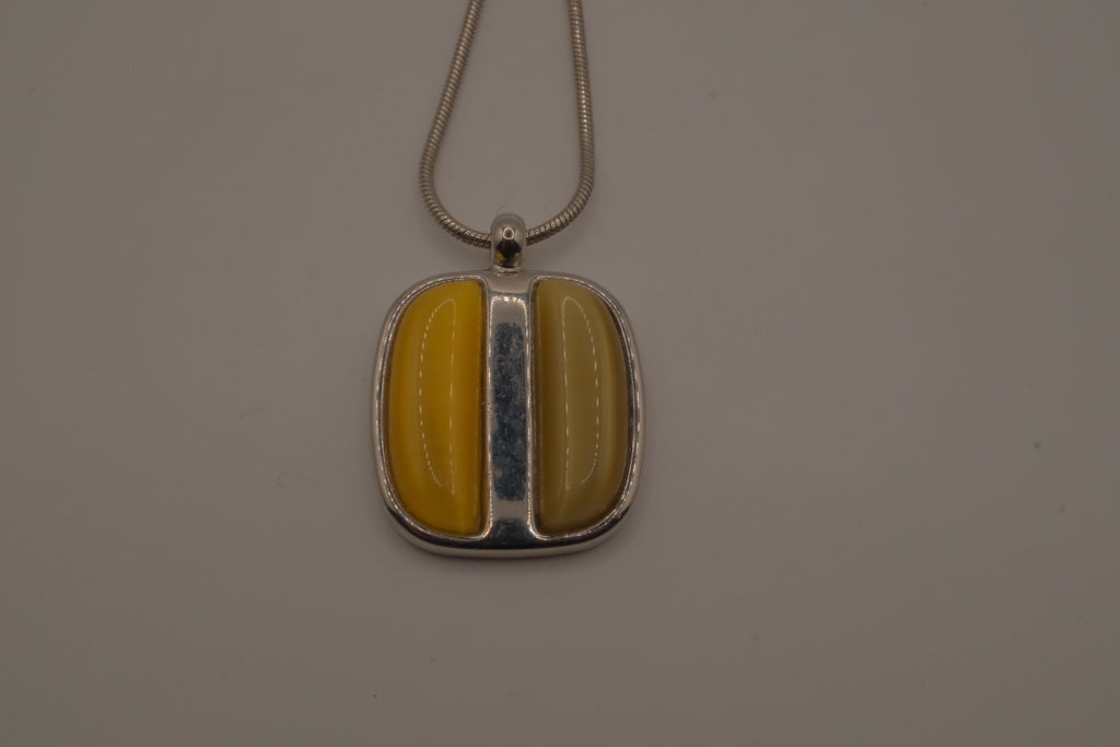 Butterscotch faux Baltic amber pendant chain