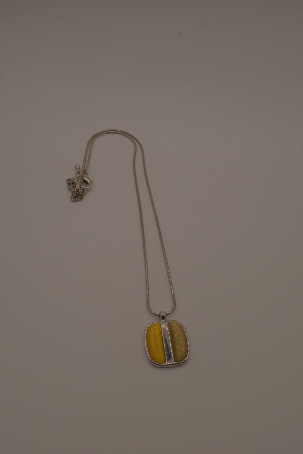 Butterscotch faux Baltic amber pendant chain