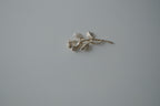 Vintage Silver Rose Brooch