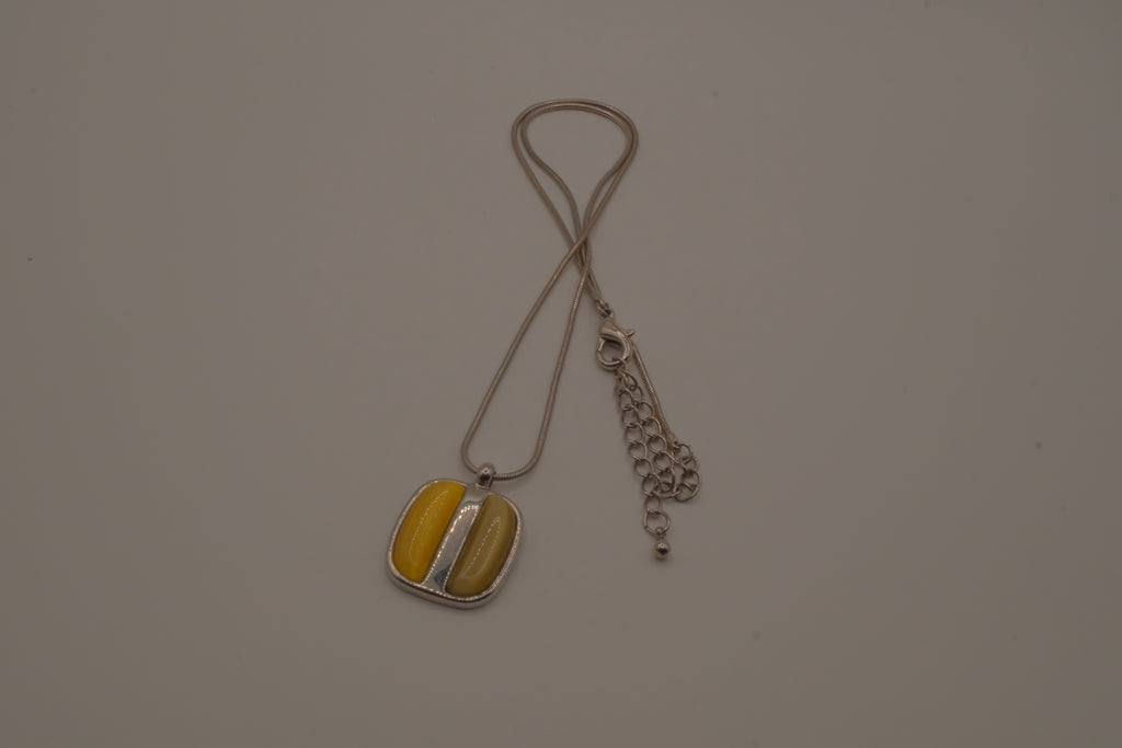 Butterscotch faux Baltic amber pendant chain