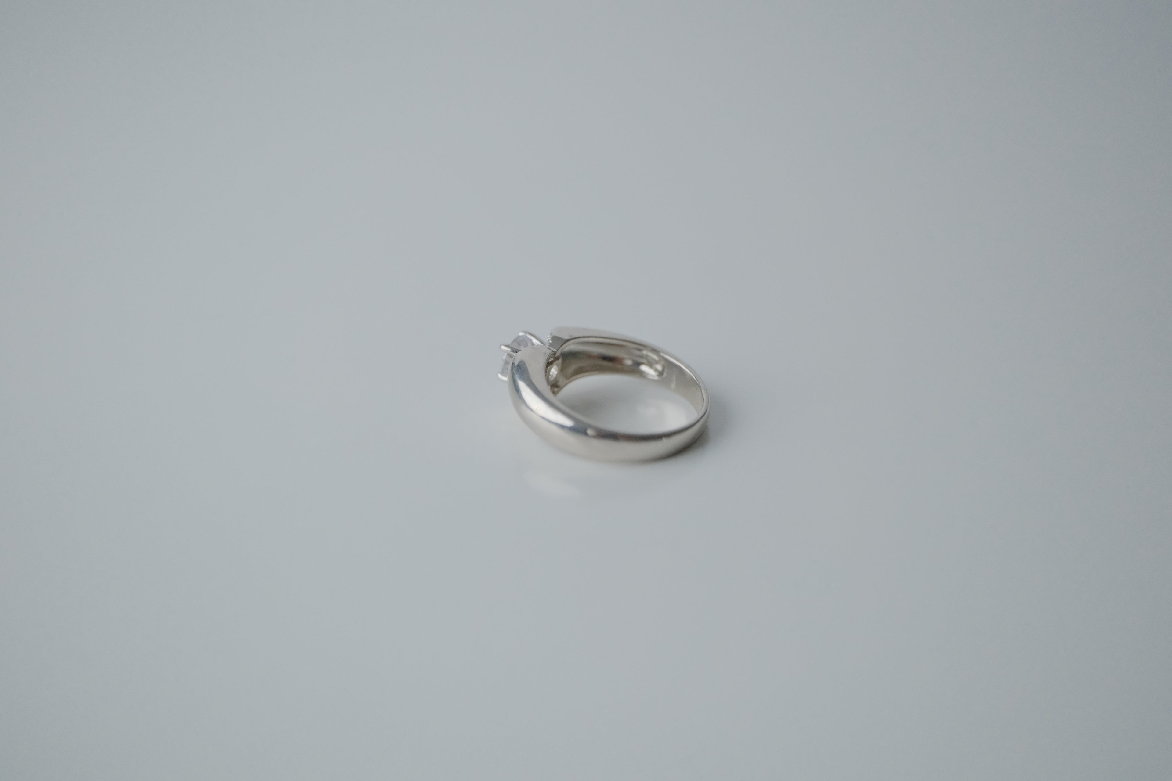 Sterling Silver Heart Crystal Ring