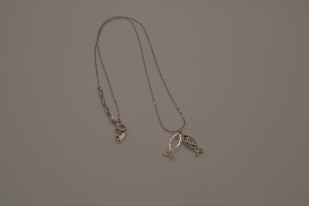 18K GP Ichthys pendant necklace
