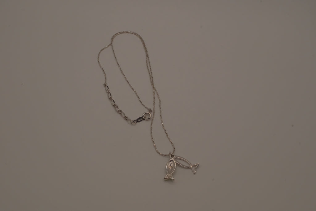 18K GP Ichthys pendant necklace
