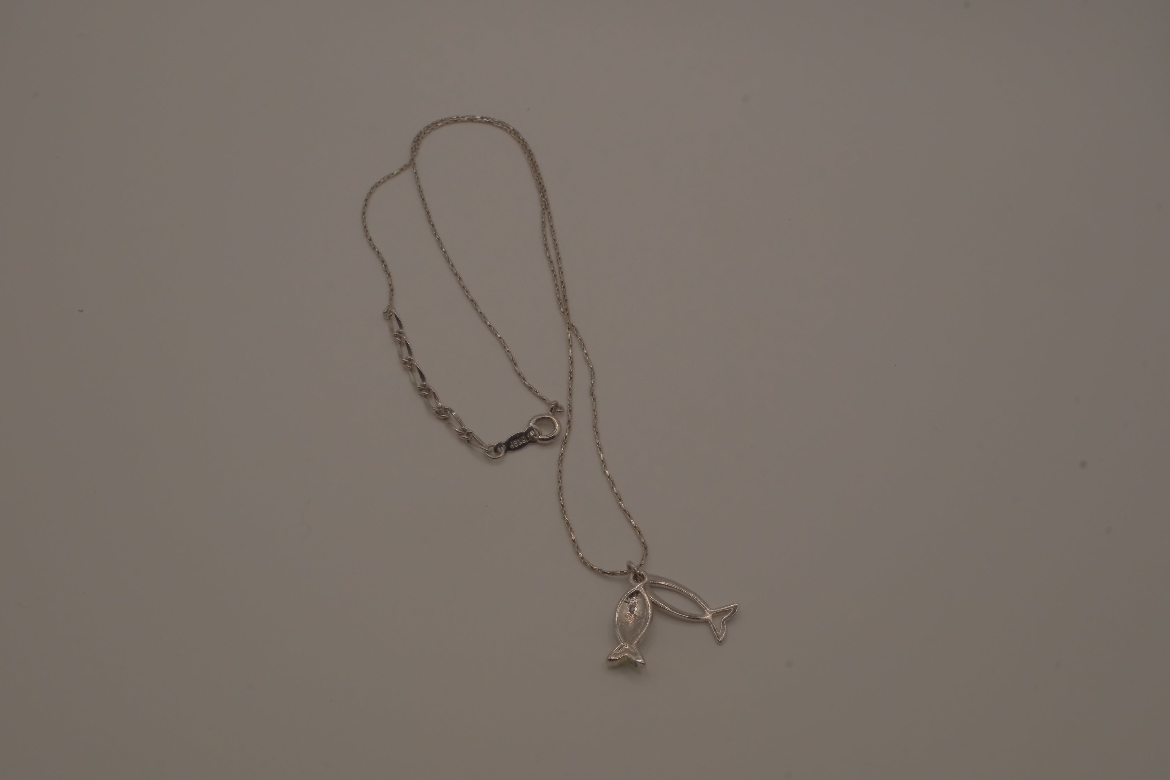 18K GP Ichthys pendant necklace