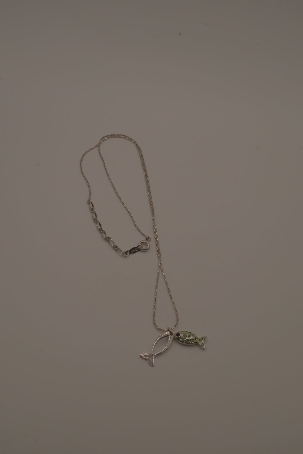 18K GP Ichthys pendant necklace