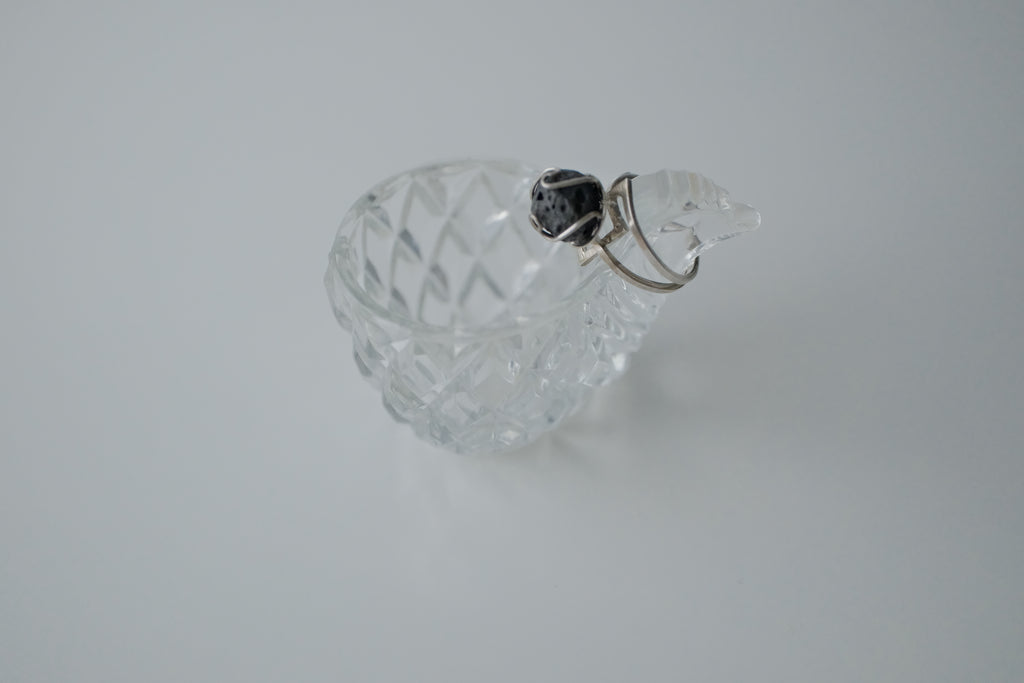 Modernist Lava Stone Ring