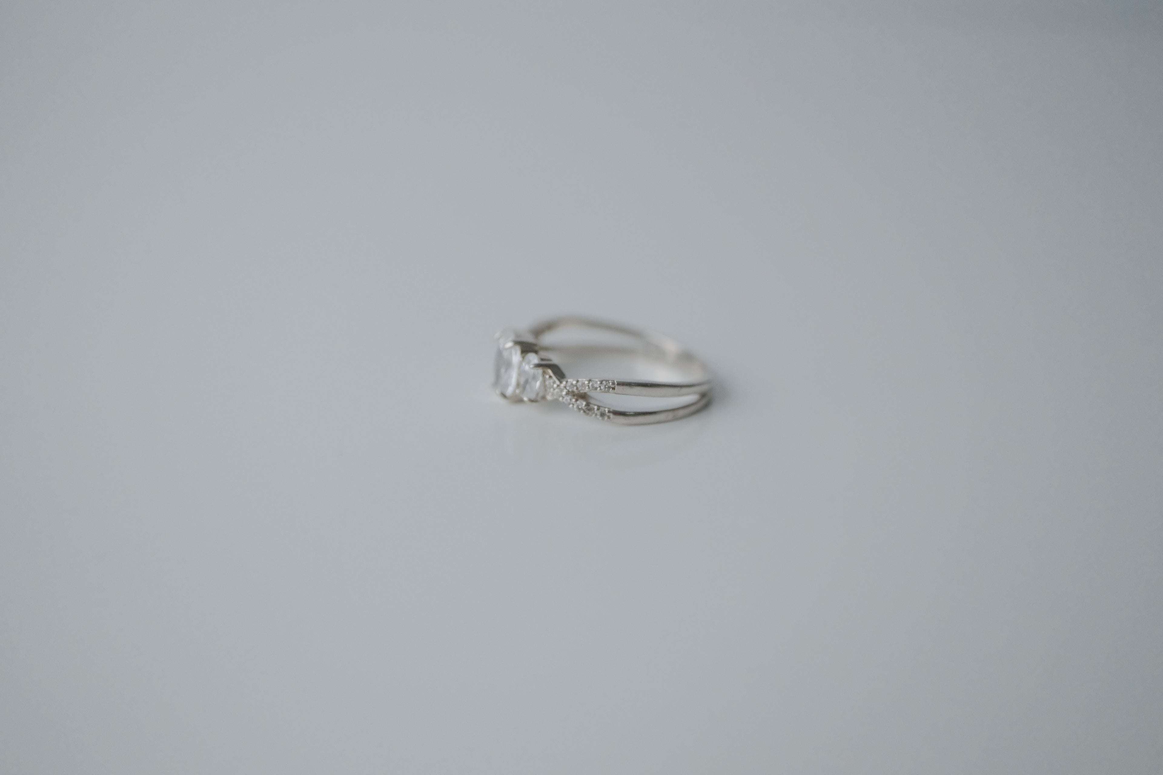 Sterling Silver Three Stone Ring