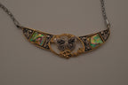 Mixed tone butterfly Abalone choker necklace