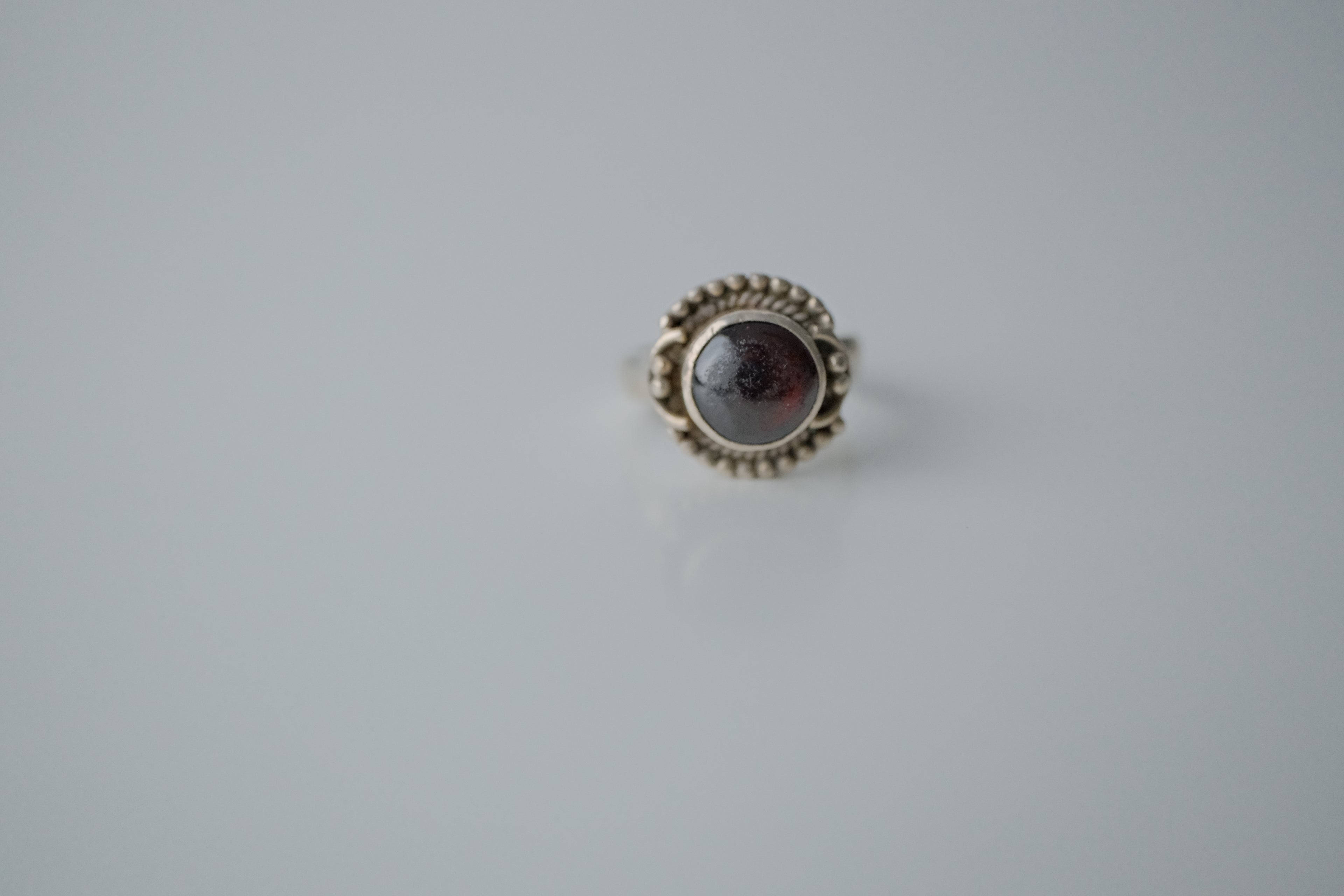 Sterling Silver Garnet Ring