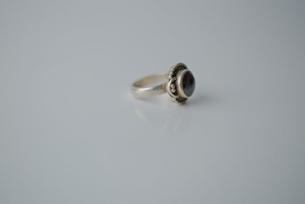 Sterling Silver Garnet Ring