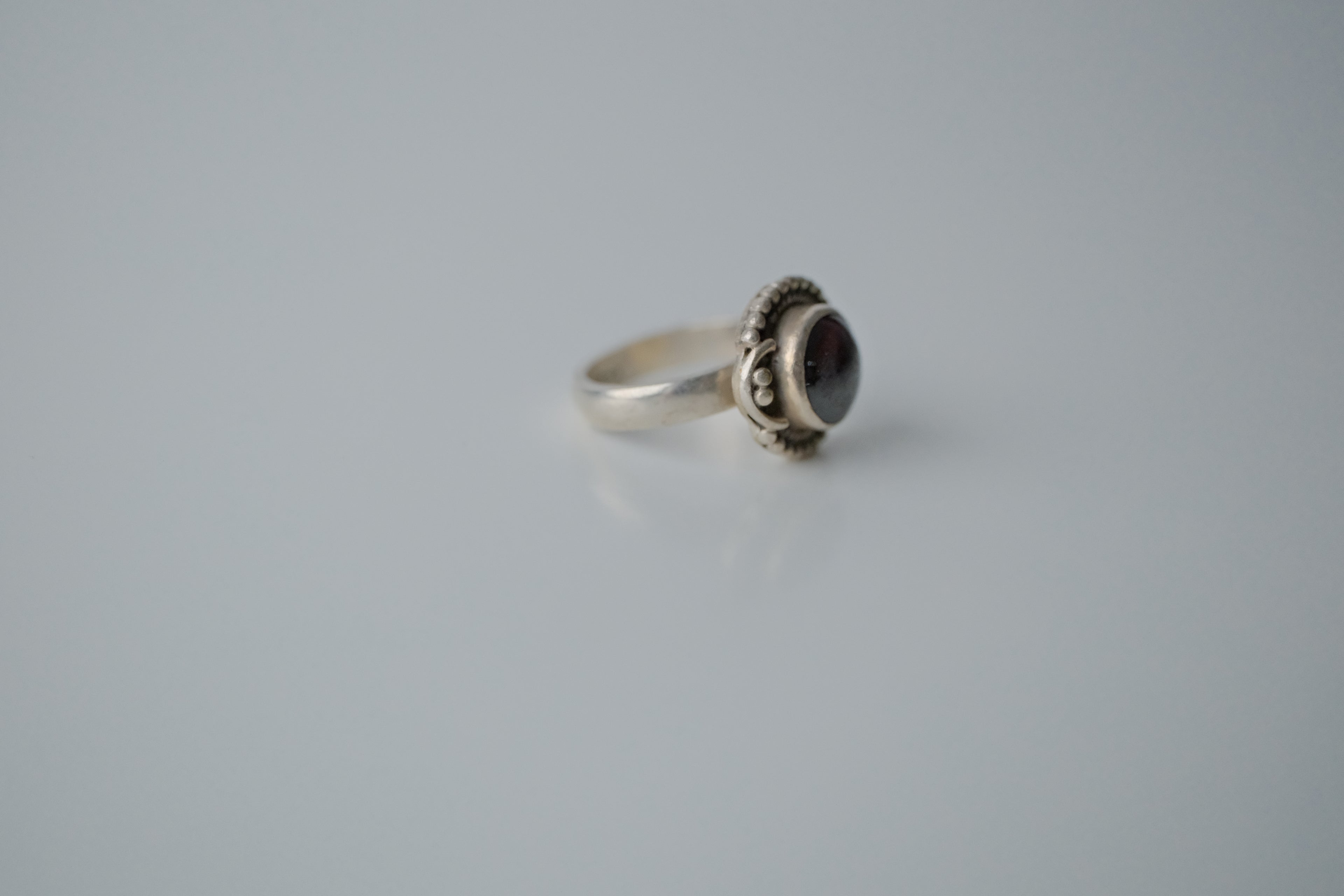 Sterling Silver Garnet Ring
