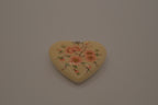 Vintage Avon Large Heart with Pink Flowers Statement Pendent