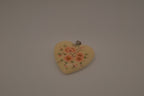 Vintage Avon Large Heart with Pink Flowers Statement Pendent