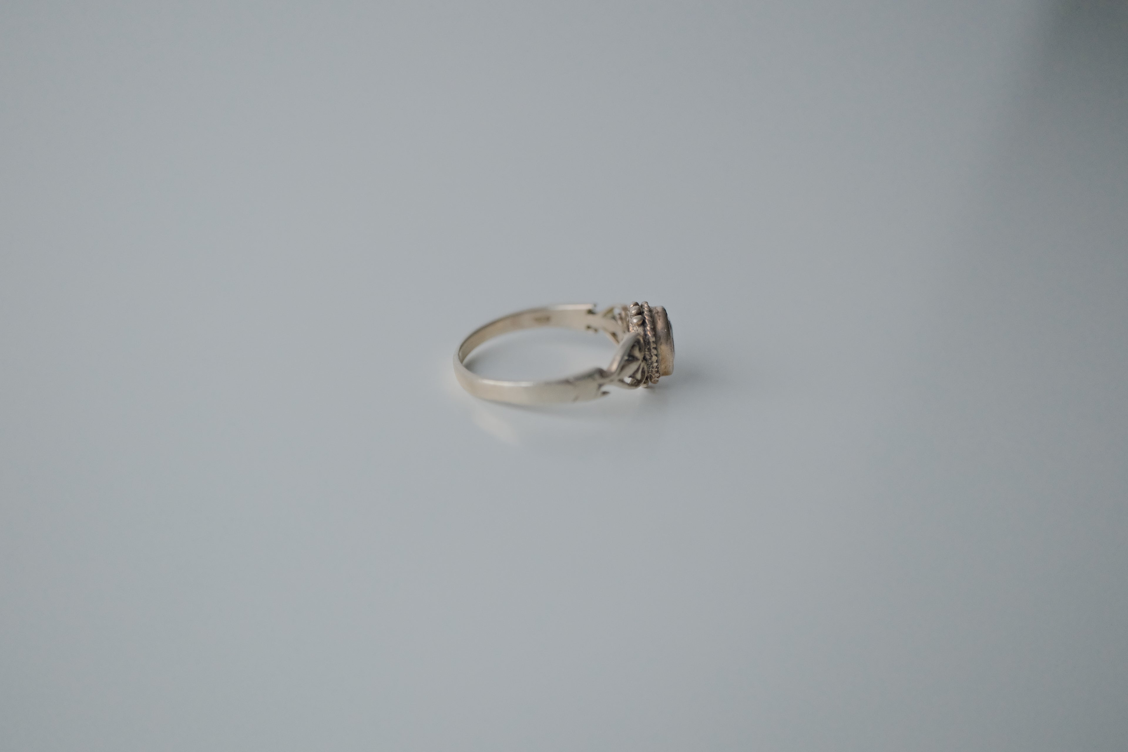 Vintage Filigree Amethyst Sterling Silver Ring