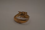 Vintage double dolphin open clasp bangle bracelet